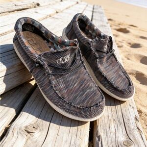 HEY DUDE MENS LOAFER SLIP ONS BLUE BLEND SIZE 12